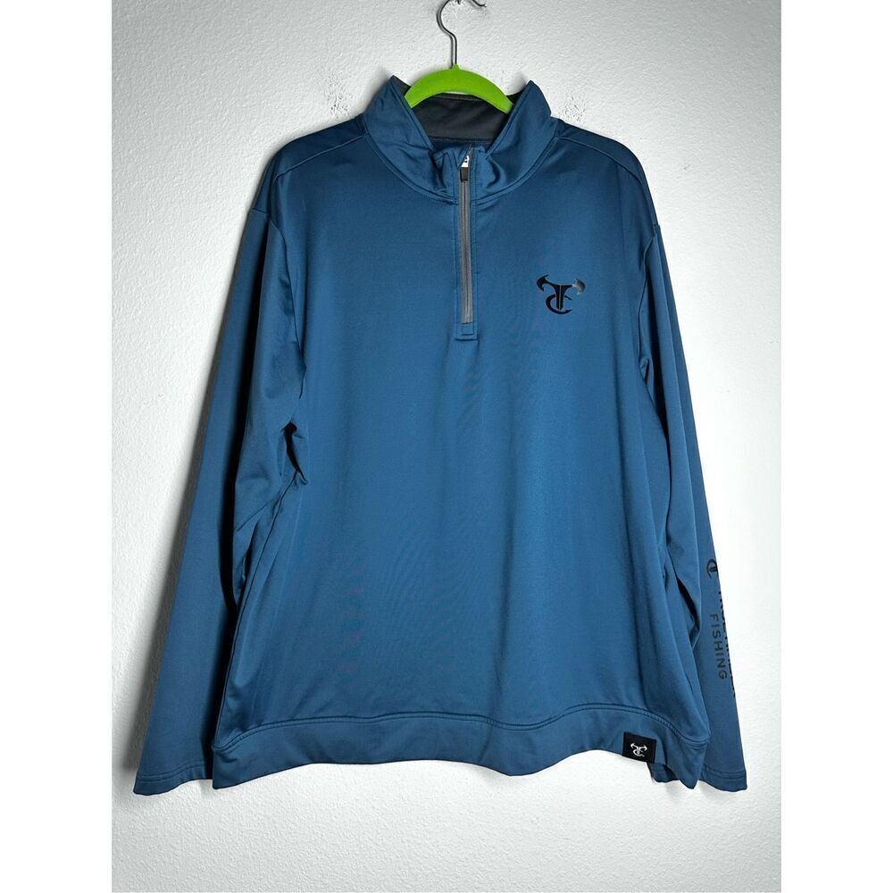 TrueTimber Quarter-Zip Long-Sleeve Pullover Men’s Size XL Blue